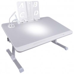 NN D1 stolik na łóżko port USB lampka wiatraczek